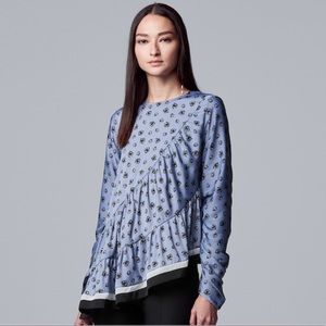 SIMPLY VERA - VERA WANG Ruched Drama Blouse